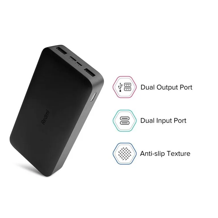 POWERBANK XIAOMI REDMI 18W FAST CHARGE POWER BANK 20000MAH BLACK - foto 3