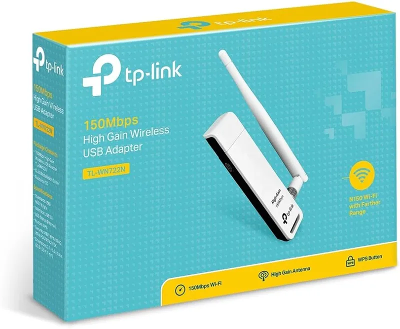 ADAPTADOR RED TP-LINK TL-WN722N USB2.0 WIFI-N/150MBPS 1ANTENA-4DBI - foto 3