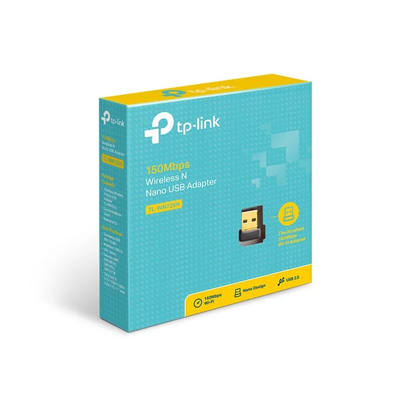 ADAPTADOR RED TP-LINK TL-WN725N USB2.0 WIFI-N/150MBPS NANO