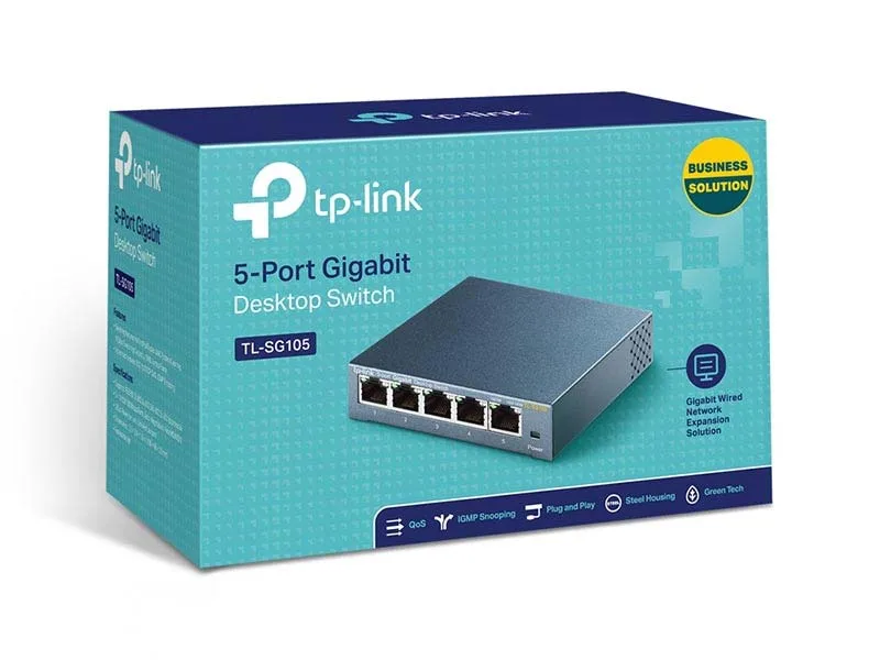 SWITCH TP-LINK SG105S 5PTOS 10/100/1000MBPS
