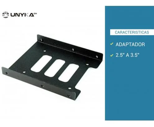 ADAPTADOR UNYKA DISCOS Disco Duro HDD/Disco Sólido SSD - BAHÍA 2.5'' A 3,5'' - foto 3