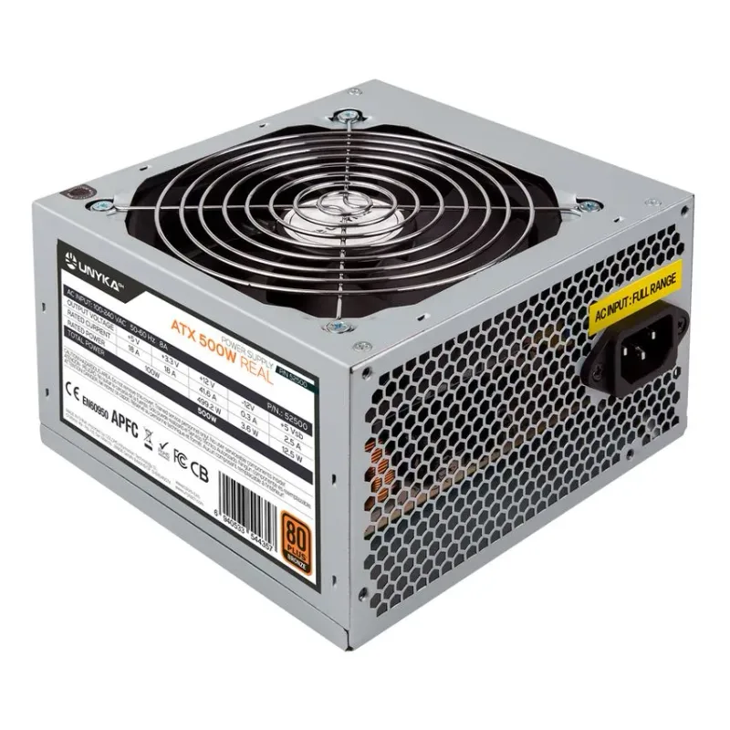 FUENTE ALIMENTACION 500W UNYKA 3SATA 12CM ATX - foto 3