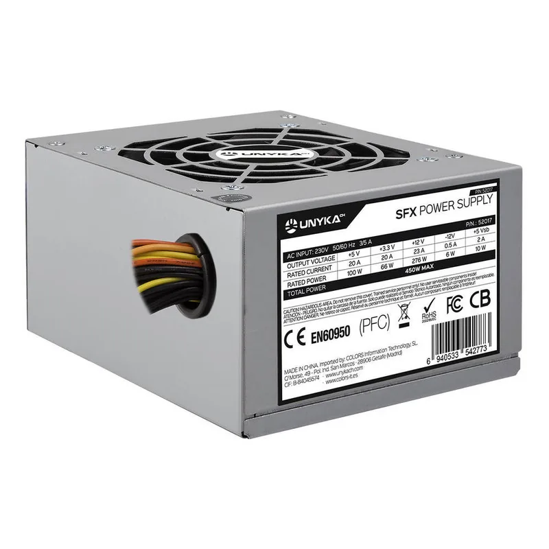 FUENTE ALIMENTACION 450W UNYKA 2SATA 8CM SFX