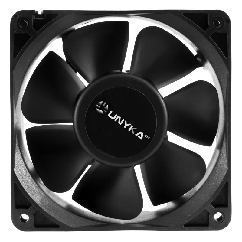 VENTILADOR 12CM UNYKA 2.000RPM NEGRO