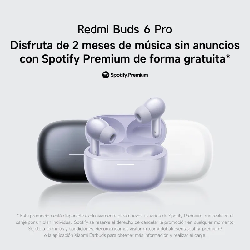 AURICULARES C/MICROFONO XIAOMI REDMI BUDS 6 PRO LAVENDER PURPLE
