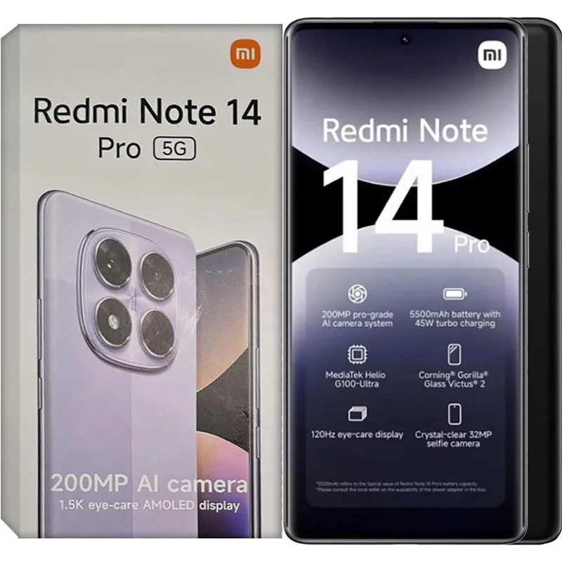 SMARTPHONE XIAOMI REDMI NOTE 14 PRO+ 5G 6,67 8GB RAM 256GB ROM MIDNIGHT BLACK - foto 2