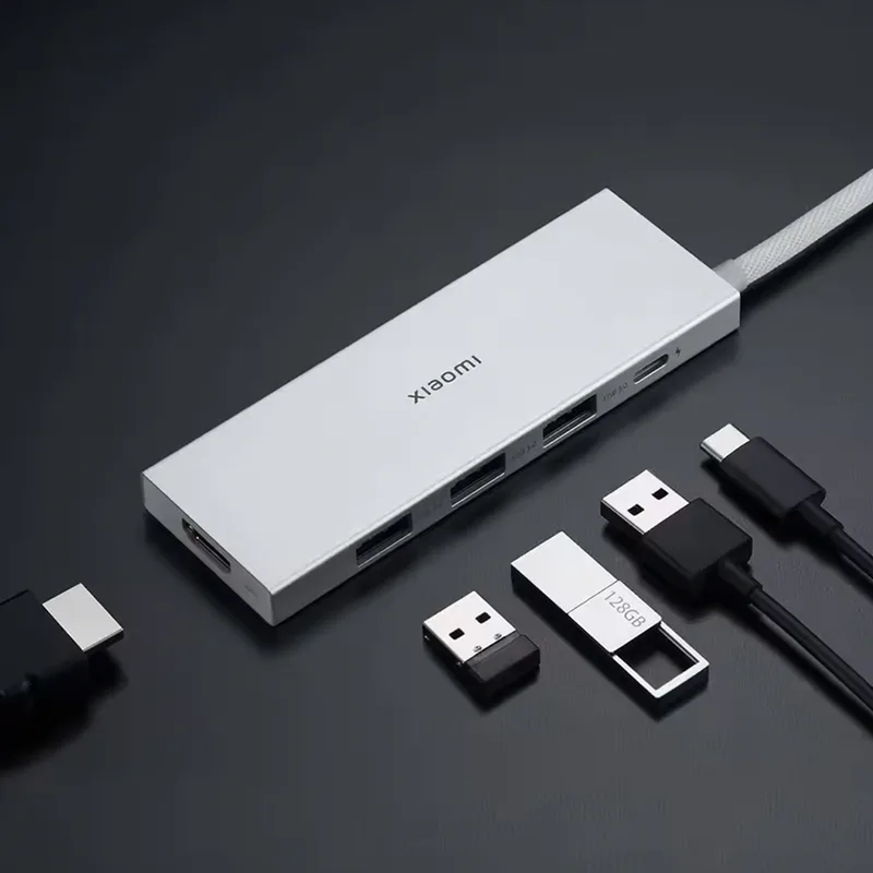 HUB XIAOMI 5 IN 1 TYPE-C 3PTOS USB-A/HDMI/TYPE-C