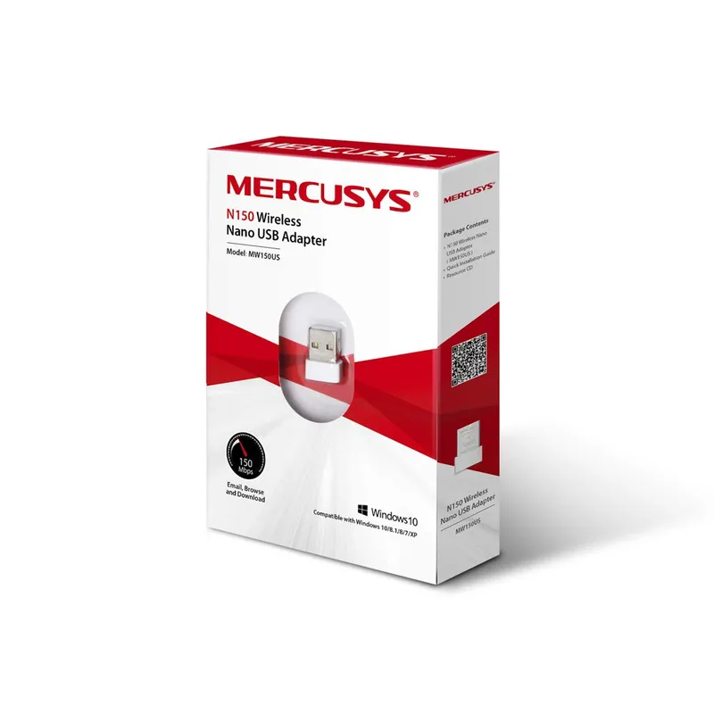 ADAPTADOR RED MERCUSYS MW150US USB2.0 WIFI-N/150MBPS NANO