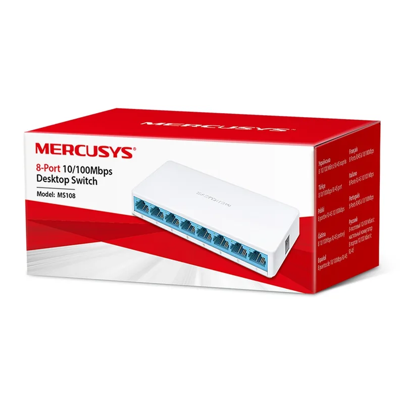 SWITCH MERCUSYS MS108 8 Puertos 10/100 TAMAÃ‘O REDUCIDO - foto 3