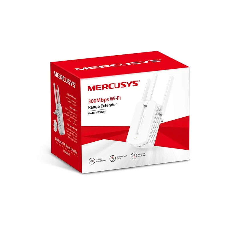 REPETIDOR MERCUSYS MW300RE WIFI-N/300MBPS INALAMBRICO 2ANTENAS - foto 2