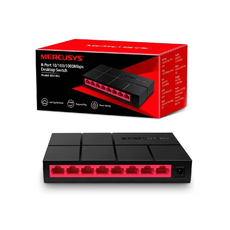 SWITCH MERCUSYS MS108G 8PTOS 10/100/1000