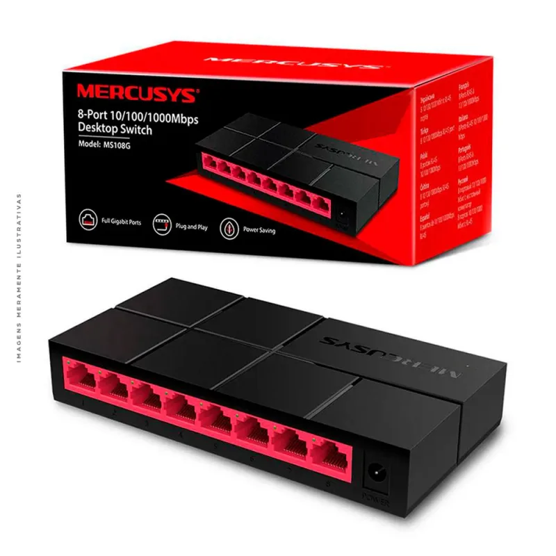 SWITCH MERCUSYS MS108G 8 Puertos 10/100/1000 - foto 4