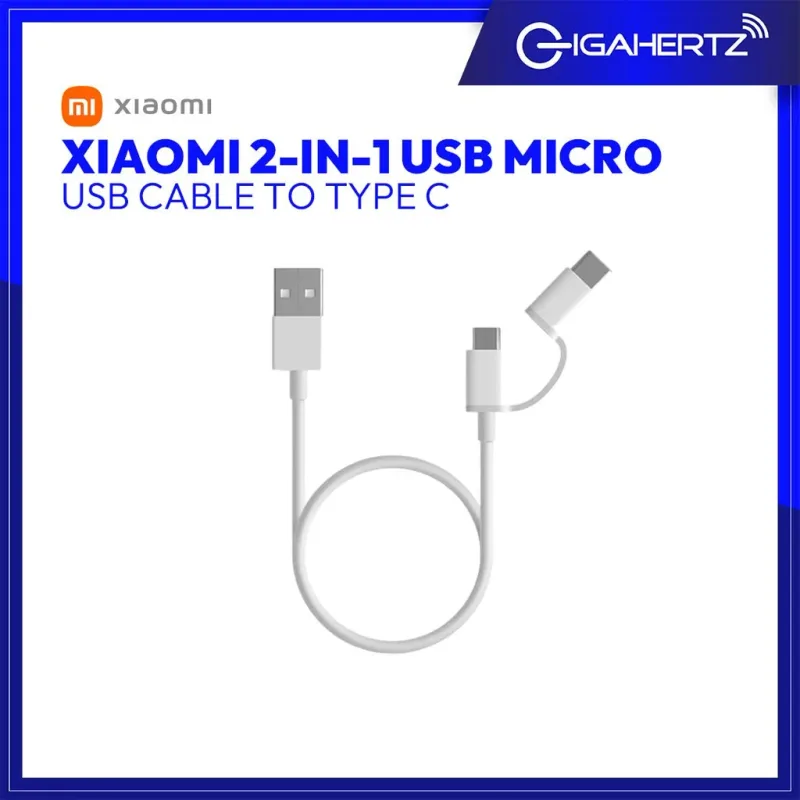 CABLE XIAOMI MI 2 IN 1 USB MICRO USB TO TYPE C - 100 CM 15303