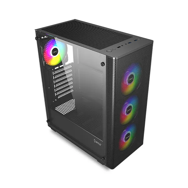 CAJA SEMITORRE/ATX UNYKA MIR100 S/FUENTE USB3.0 NEGRA ARGB C/VENTANA - foto 3