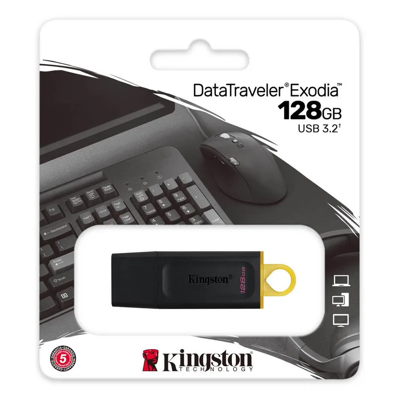 PENDRIVE KINGSTON 128GB USB3.2 DT EXODIA GEN1 NEGRO/AMARILLO - foto 3