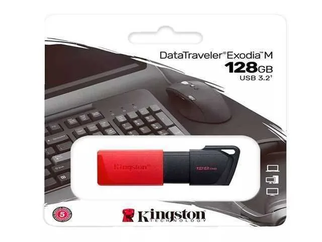 PENDRIVE KINGSTON 128GB USB3.2 DT EXODIA M GEN1 NEGRO/ROJO - foto 3