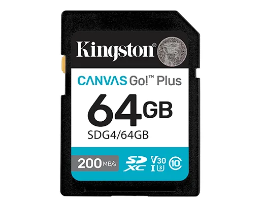MICROSD KINGSTON 64GB CL10 CANVAS GO PLUS 4