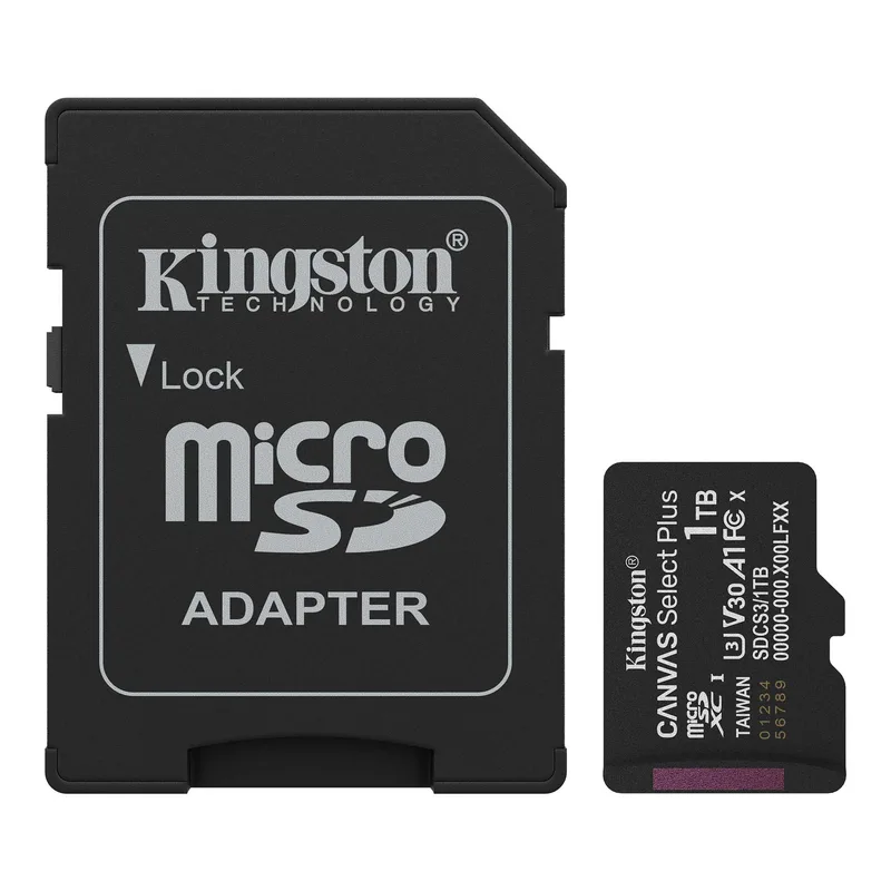 MICROSD KINGSTON 128GB CL10 CANVAS SELECT PLUS + ADAPTADOR