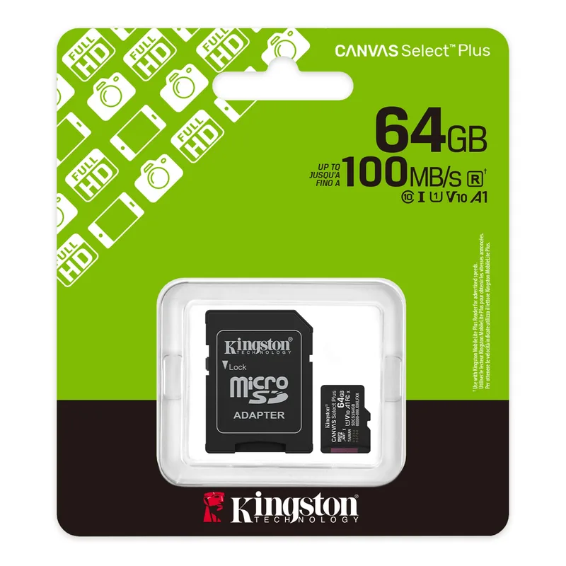 MICROSD KINGSTON 128GB CL10 CANVAS SELECT PLUS + ADAPTADOR - foto 2