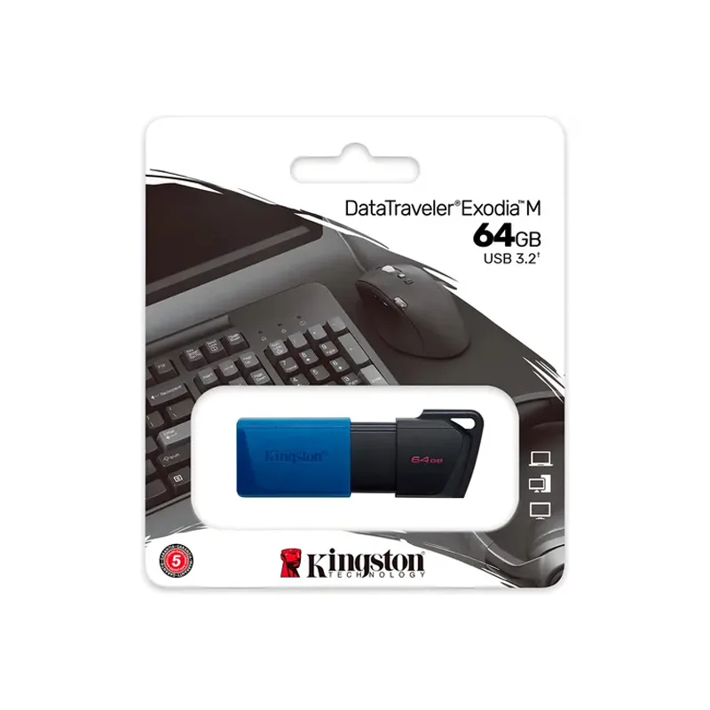 PENDRIVE KINGSTON 128GB USB3.2 EXODIA GEN2 NEGRO/AZUL