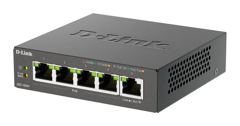 SWITCH D-LINK DGS-1005P 5 Puertos 10/100 - foto 3