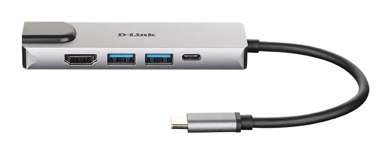 HUB D-LINK DUB-M520 2PTOS USB3.0/1PTO HDMI/1PTO USB-C/1PTO RJ45 GRIS - foto 4