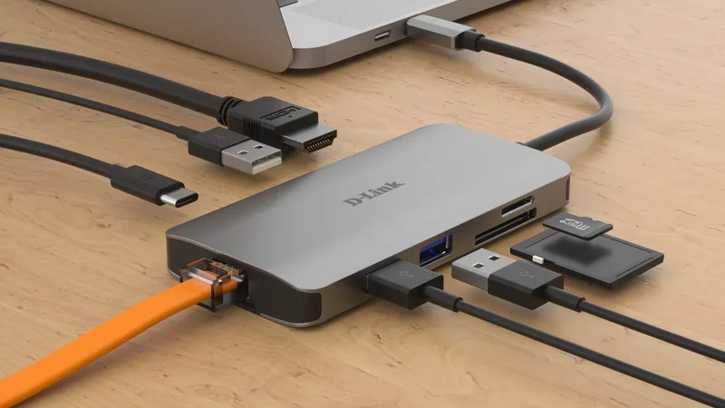 HUB D-LINK DUB-M810 3PTOS USB3.0/ 1PTO HDMI/ 1PTO USB-C/ LECTOR DE TARJETAS/ 1PTO RJ45 GRIS - foto 4