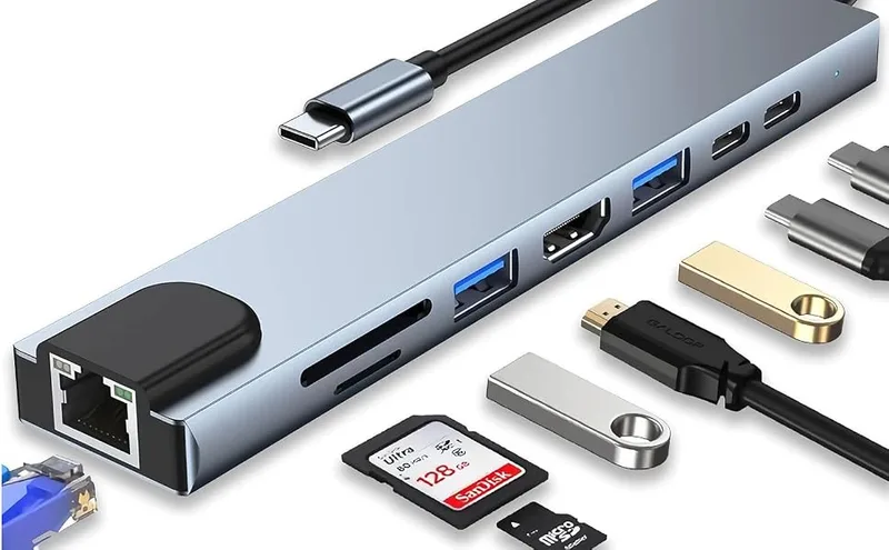 DOCKING EWENT MULTIPUERTO USB-C HDMI 4K/ 87W/ 1*HDMI/ 1*RJ45/ 1*USB-C PD/ 1* USB-C/ 2* USB-A/LAN