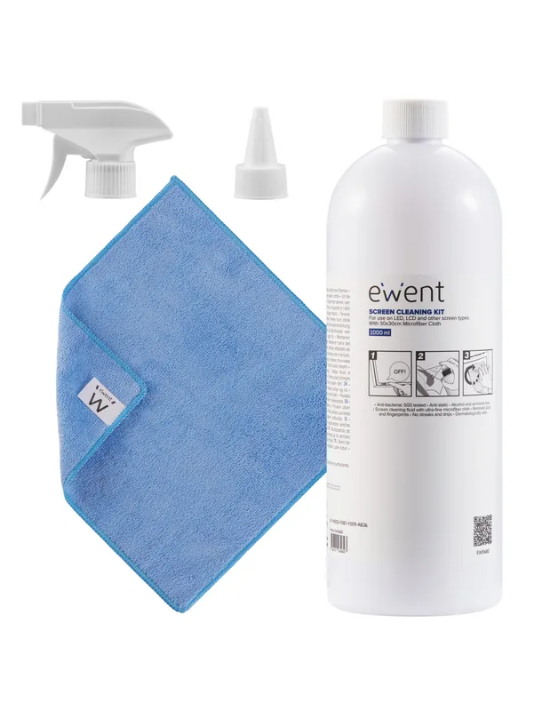 Kit DE Limpieza DE Pantallas Ewent Ew5680 1000ML C/paã‘o DE Microfibra 30x30cm - foto 2