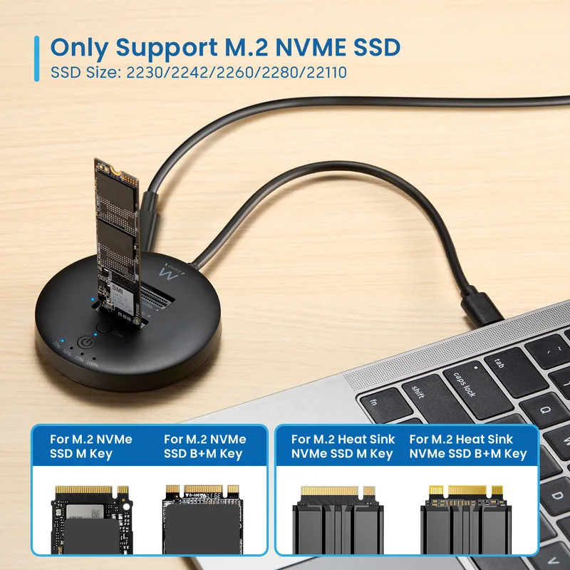 CLONADOR Disco Sólido SSD EWENT EW7078 ESTACIÓN DE ACOMPLAMIENTO USB3.2 GEN2 DE DOBLE BAHIA - foto 2