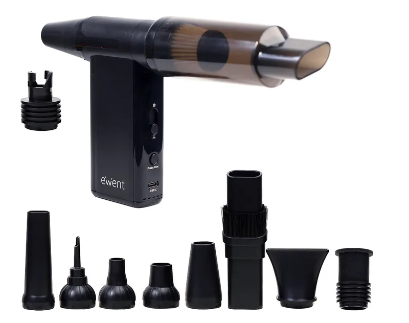 INFLADOR/VACIADOR EWENT EW5681 DE AIRE 8 VELOCIDADES 130000RPM BATERIA RECARGABLE 5000MAH - foto 3
