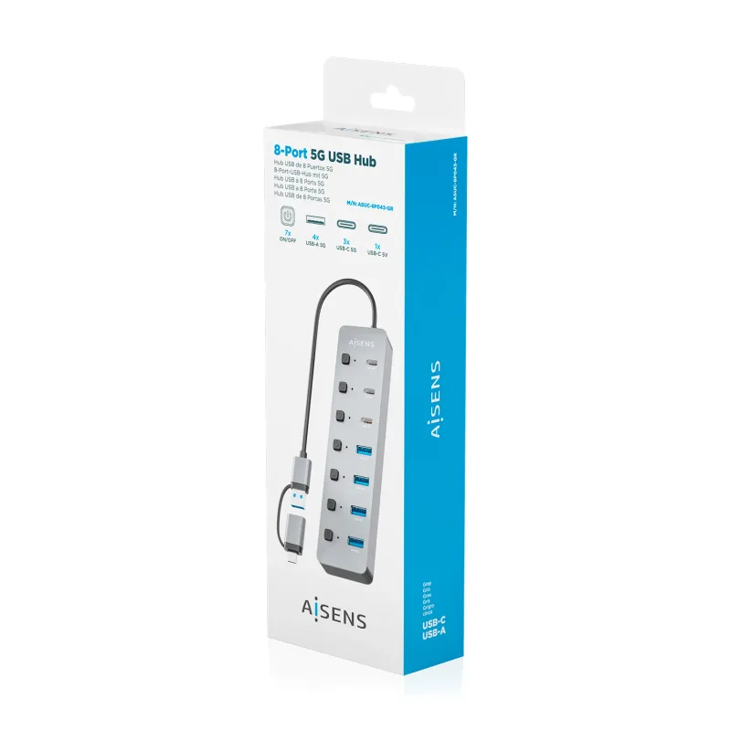 HUB EWENT EW1151 USB-C/USB-A 4 EN 1 4USB-C ADAPTADOR MULTIPUERTO 10GBPS