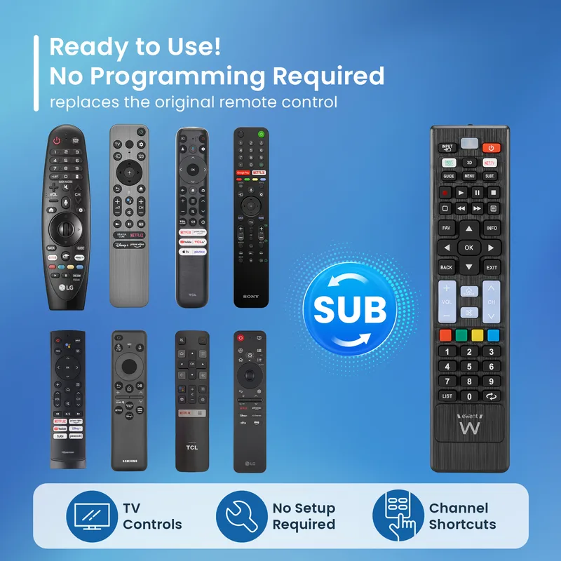 MANDO EWENT PARA TV LG/SAMSUNG/SONY/HISENSE/TCL