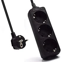 REGLETA EWENT EW3959 3TOMAS NEGRO