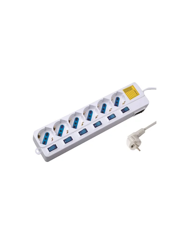 REGLETA EWENT EW3932-3M 6TOMAS BLANCA C/INTERRUPTORES 3METROS - foto 3