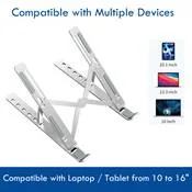 SOPORTE PLEGABLE PORTATIL EWENT EW1266 10/15.6 6POSICIONES ALUMINIO - foto 4