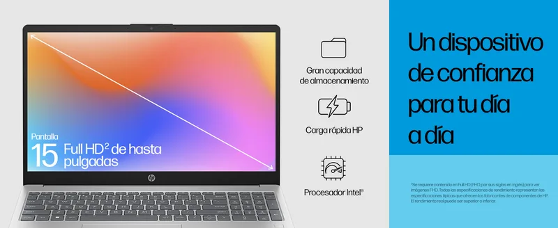 PORTATIL HP 15-FD1010NSX CORE 7 150U 15.6FHD 16GB S512GB WIFI.AX W11H PLATA (SIN CARGADOR)
