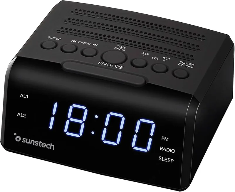 DESPERTADOR RADIO SUNSTECH FRD35U DIGITAL/USB NEGRO