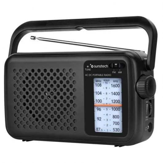 RADIO DE BOLSILLO SUNSTECH ANALOGICA AM/FM NEGRA