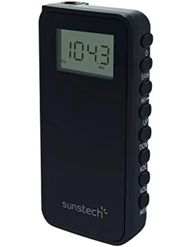 RADIO DE BOLSILLO DIGITAL SUNSTECH RPD23 AM/FM AURICULARES NEGRO