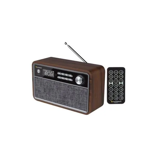 RADIO RETRO SUNSTECH RPBT500 2X3W BLUETOOTH/FM/USB/SD MADERA - foto 2