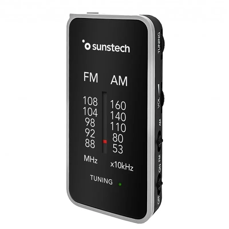 RADIO PORTATIL DE BOLSILLO SUNSTECH RPC6SL ANALOGICA AURICULARES