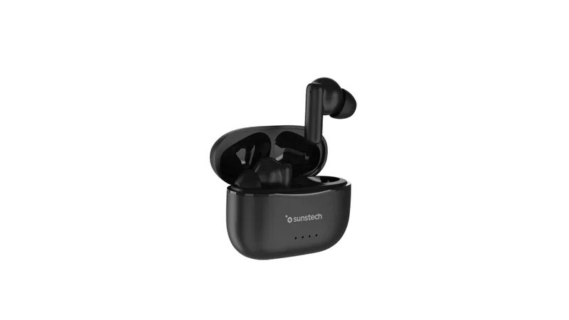 AURICULARES BLUETOOHT SUNSTECH WAVEPODSONE USB-C NEGRO - foto 4