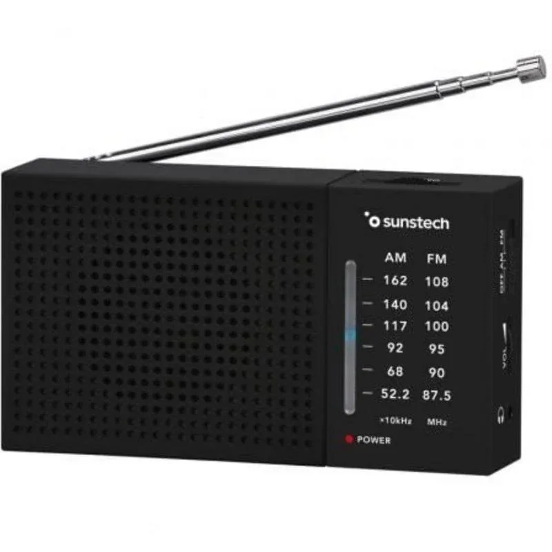 RADIO PORTATIL ANALOGICA SUNSTECH RPS412BK NEGRO