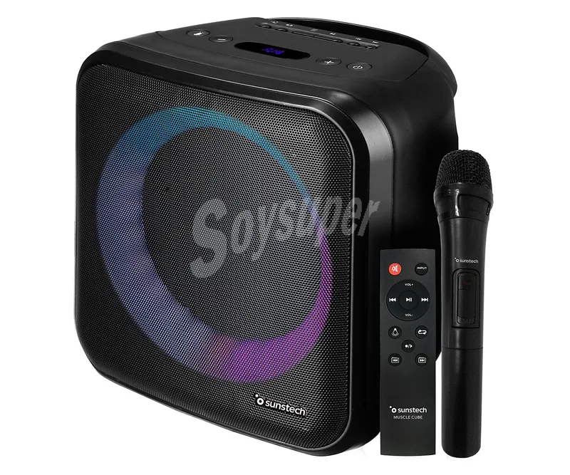 ALTAVOZ PORTATIL CON RADIO FM SUNSTECH RPBT460 BUETOOTH Y CARGA INALAMBRICA PARA TU SMARTPHONE