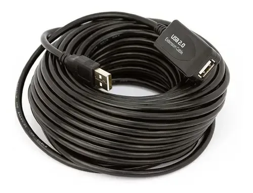 CABLE USB NANO CABLE USB2.0 A/M - USB2.0 A/H 5.0M NEGRO ALARGADOR C/AMPLIFICADOR
