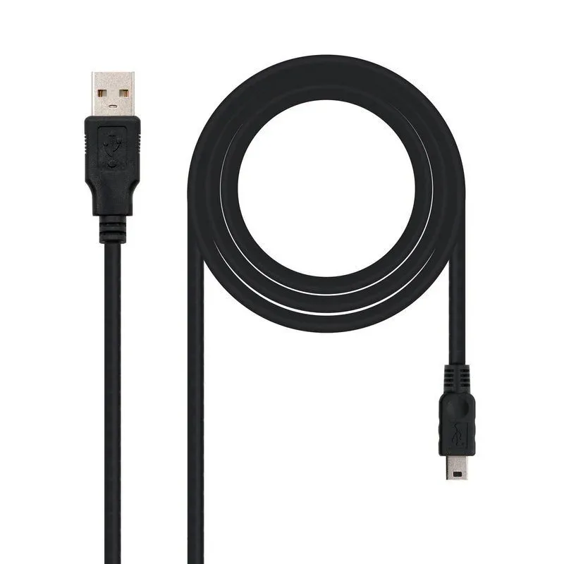 Nanocable Cable USB Nano Cable Usb2.0 A/m - Mini USB 5pin/m 1.8m Negro - foto 3