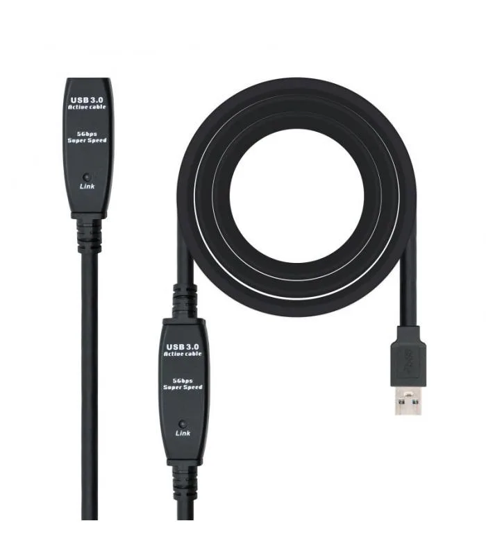Nanocable Cable USB Nano Cable Usb3.0 A/m - Usb3.0 A/h 2.0m Negro - foto 2