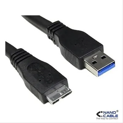Nanocable Cable USB Nano Cable Usb3.0 A/m - Micro Usb3.0 B/m 2.0m Negro - foto 3