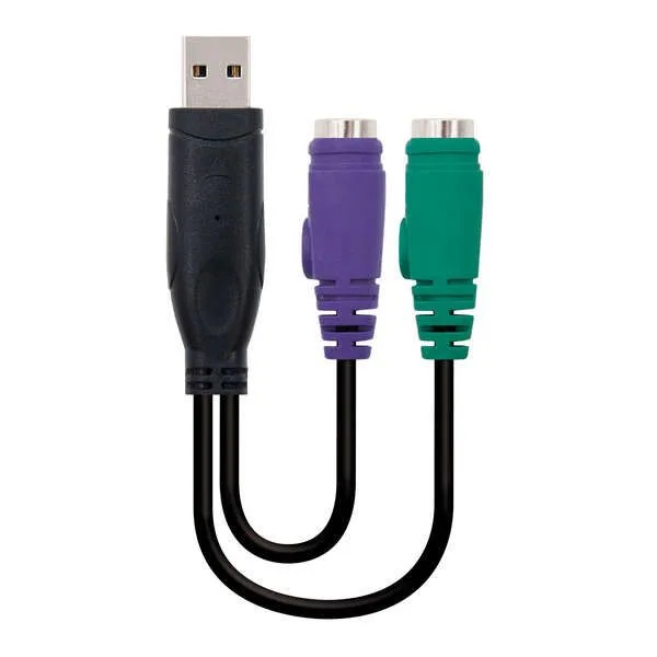 NANOCABLE CABLE CONVERSOR NANO CABLE USB A/M - 2xPS/2/H 15CM NEGRO (TECLADO-RATON) - foto 2